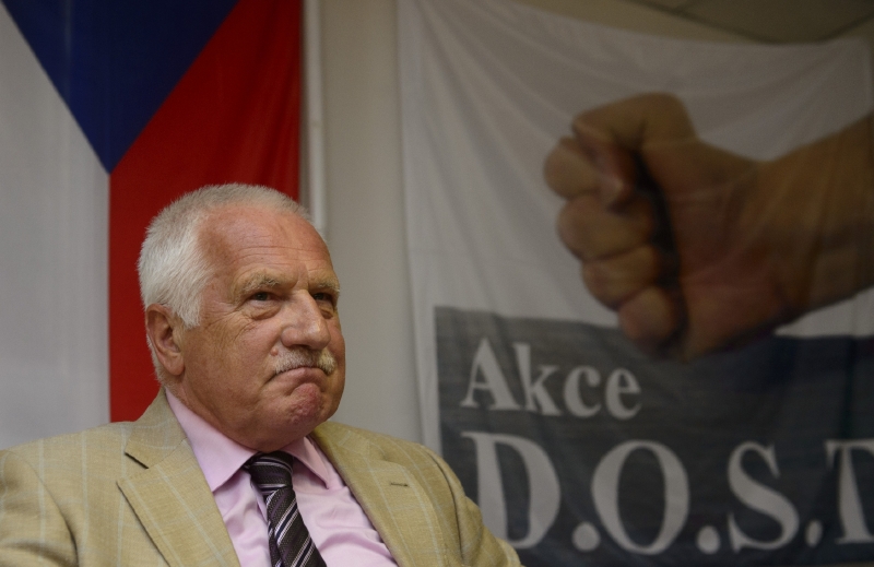 Václav Klaus má všeho dost.