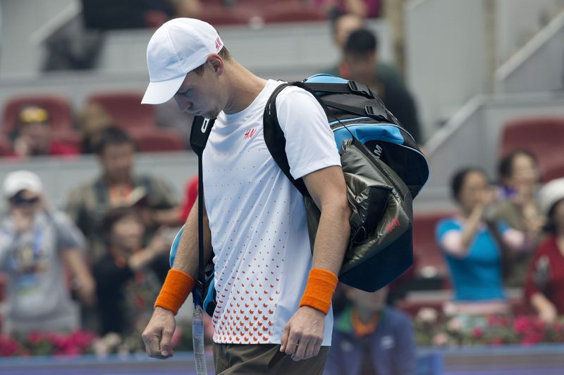 Zklamaný tenista Tomáš Berdych. Zklamaný tenista Tomáš Berdych.