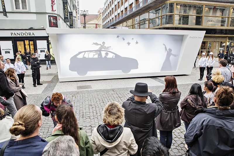 Expozice Škoda Auto v ulici Na Příkopech. Expozice Škoda Auto v ulici Na Příkopech.