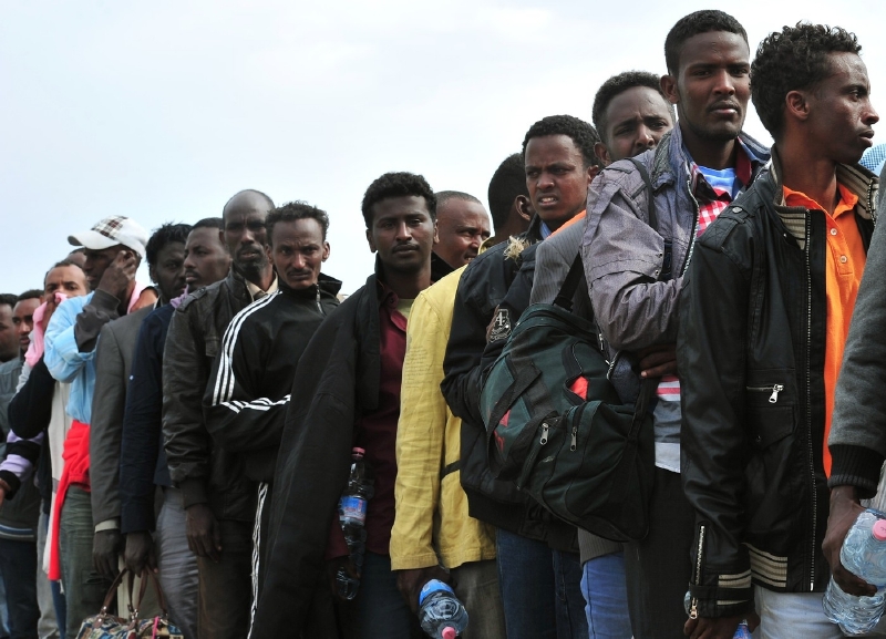 Chceme za lepším do EU.Ilegální migranti na Lampeduse.