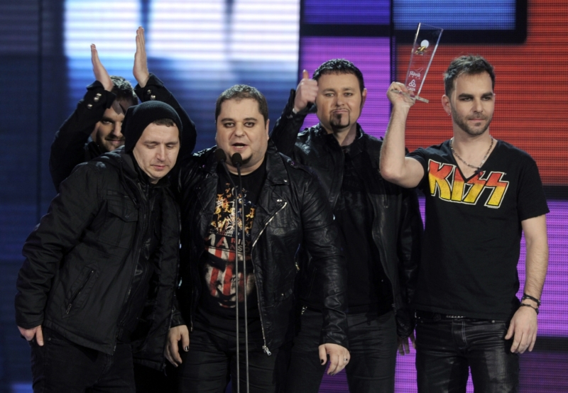 Skupina Desmod při předávání cen Slávik v roce 2011. Skupina Desmod při předávání cen Slávik v roce 2011.