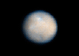 Ceres na snímku z Hubbleova vesmírného teleskopu.