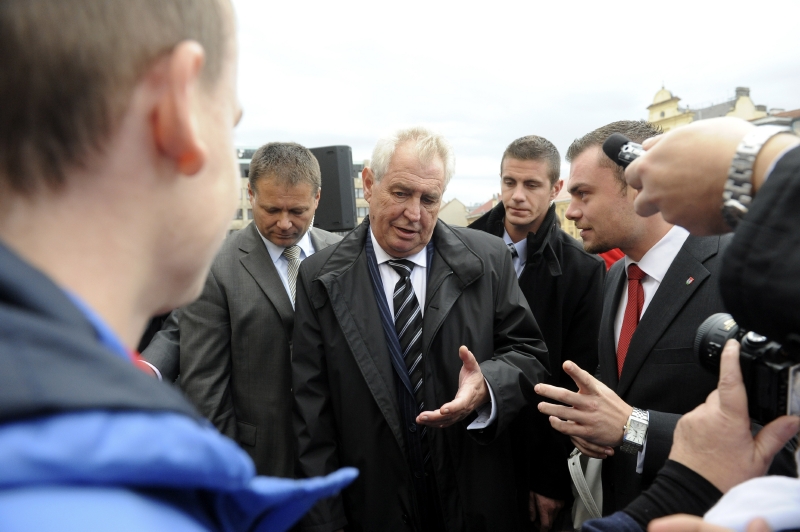 Prezident má před sebou ještě návštěvu Kutné Hory a Cerhenic.