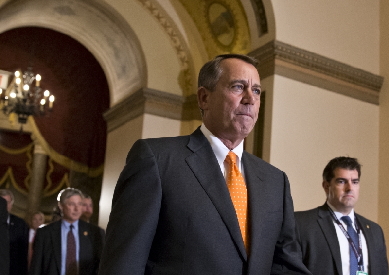 Předseda sněmovny reprezentantů John Boehner se musí zabývat rozkolem uvnitř Republikánské strany. 
