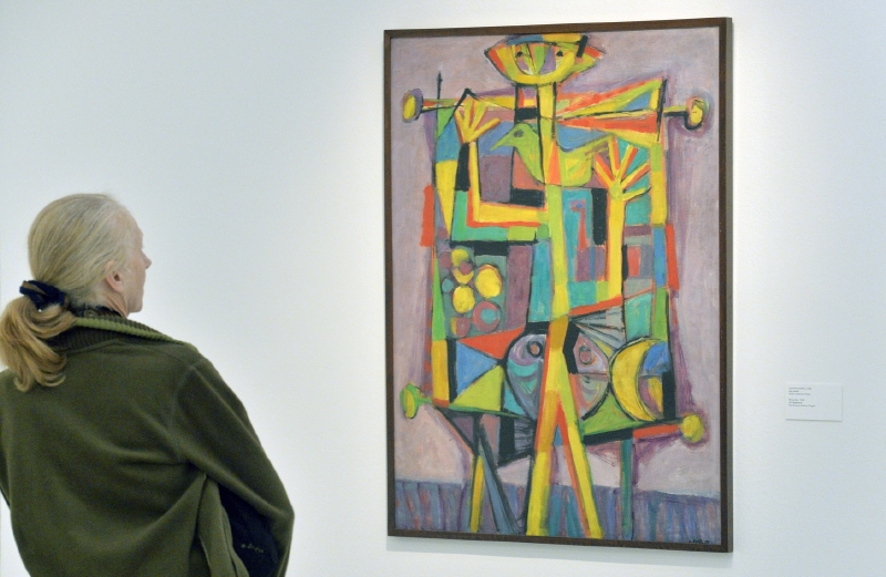Olejomalba Jana Kotíka (1916-2002) nazvaná Vypravěč příběhů bude ve Veletržním paláci k vidění do 23. března Olejomalba Jana Kotíka (1916-2002) nazvaná Vypravěč příběhů bude ve Veletržním paláci k vidění do 23. března