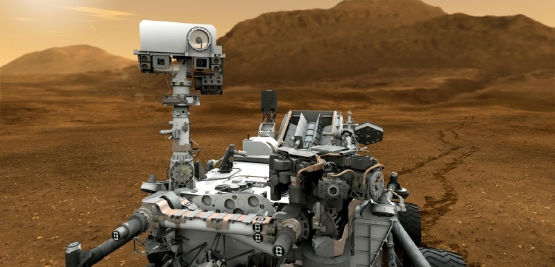 Vozítko Curiosity.