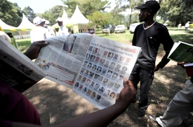 Tryzna za oběti islamistického masakru v obchodním centru v Nairobi.