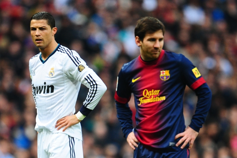 Cristiano Ronaldo (vlevo) a Lionel Messi.