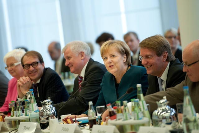 Angela Merkelová s kolegy z CDU/CSU.