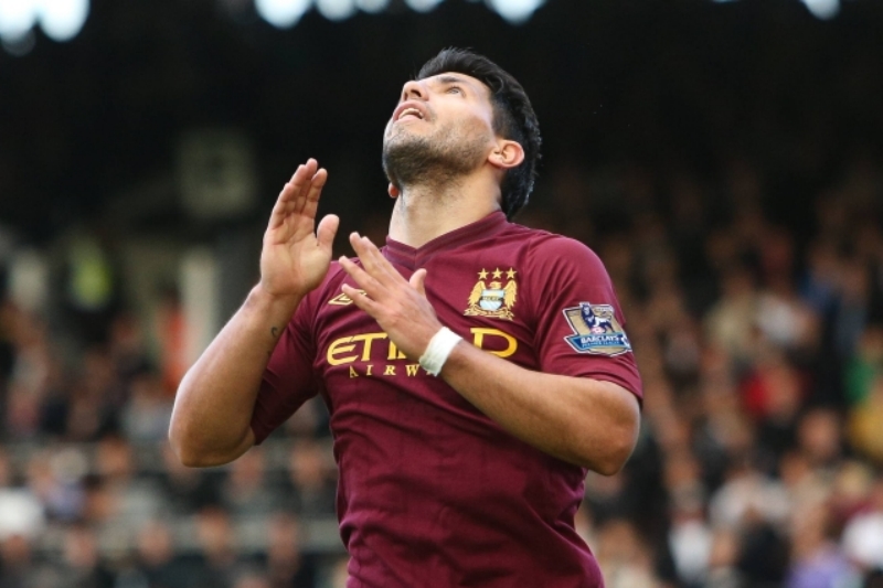 Útočník Manchesteru City Sergio Agüero.