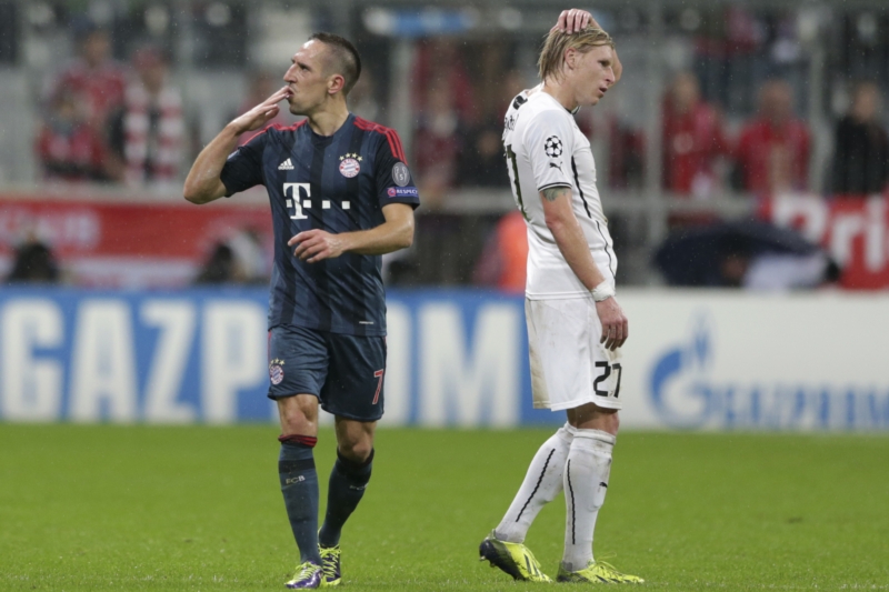 Franck Ribéry z Bayernu (vlevo) a František Rajtoral.