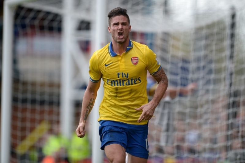 Útočník Arsenalu Olivier Giroud.