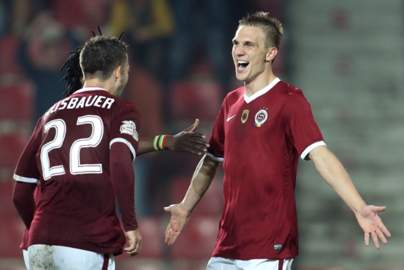 Sparťané Bořek Dočkal (vpravo) a Josef Hušbauer.