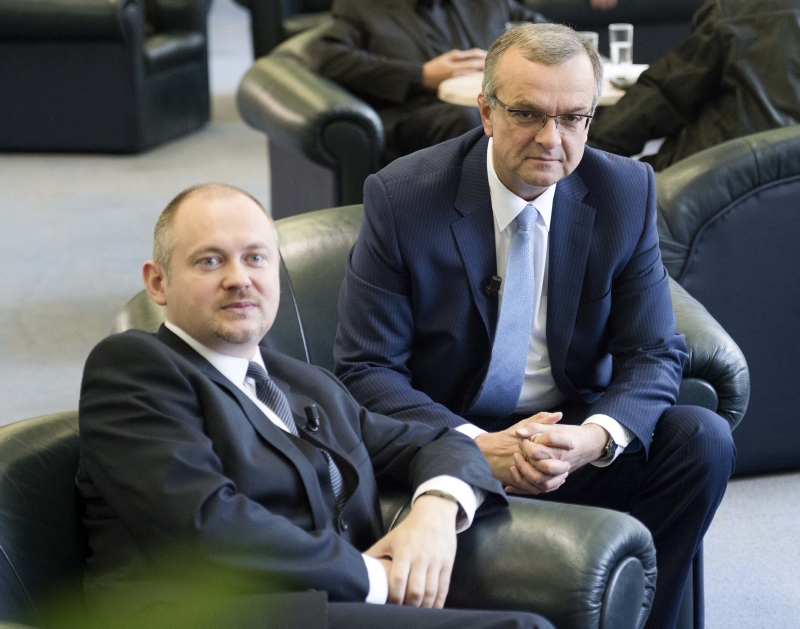 Miroslav Kalousek a Michal Hašek (vlevo).