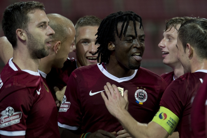 Radost fotbalistů Sparty.