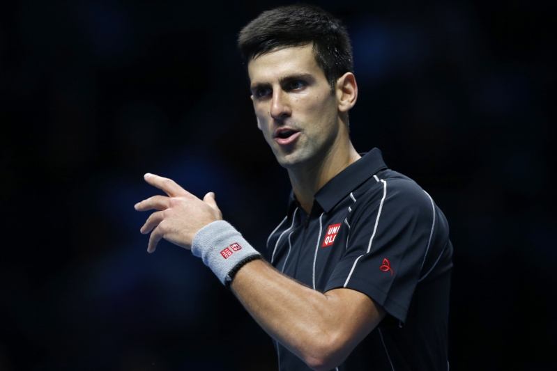 Tenista Novak Djokovič na Turnaji mistrů.