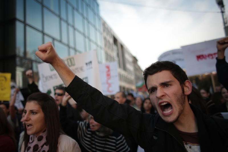 Studenti rázně vstoupili do protestů proti bulharské vládě.