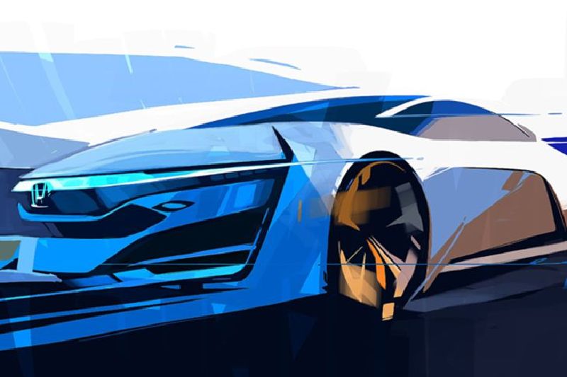 Honda FCEV Concept zatím pouze v nákresu, ale už brzy se představí.
