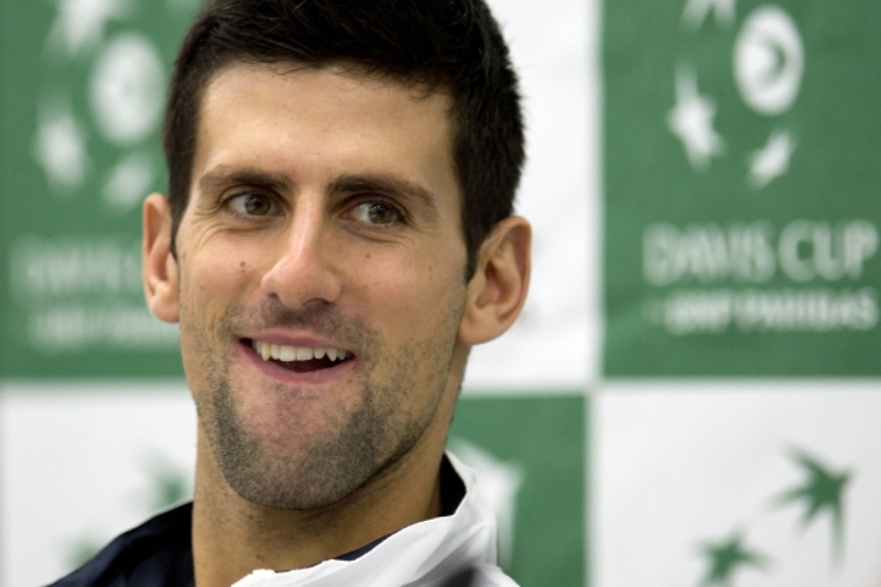 Srbská tenisová jednička Novak Djokovič. Srbská tenisová jednička Novak Djokovič.