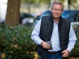 Bývalý prezident Wulff jde na utkání bundesligy (září 2013).