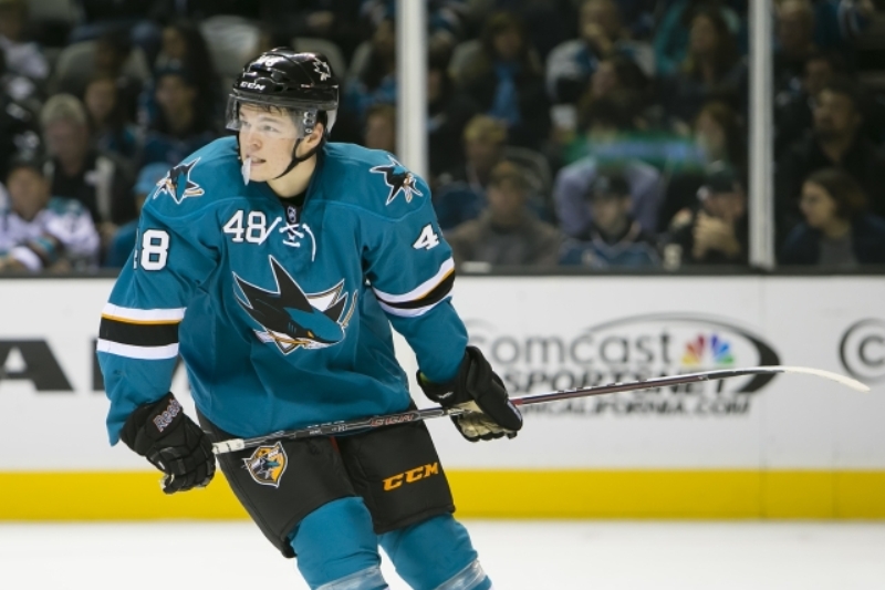 Útočník San Jose Tomáš Hertl. Útočník San Jose Tomáš Hertl.