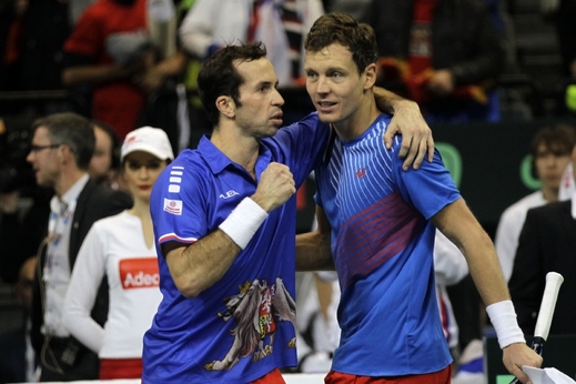 Strůjci českého úspěchu - Radek Štěpánek a Tomáš Berdych.