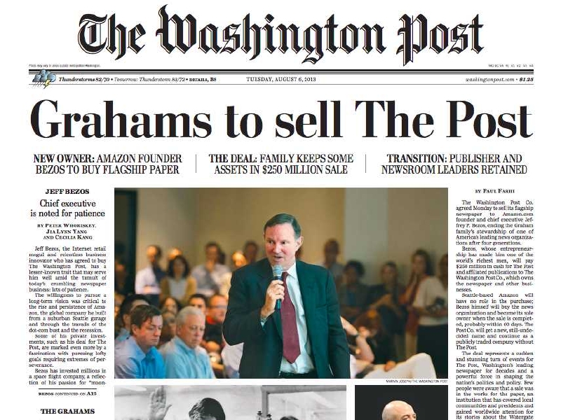 Americký deník The Washington Post. 