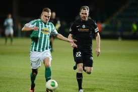 Jakub Hora z Bohemians 1905 (vlevo) a Tomáš Čížek z Jablonce.