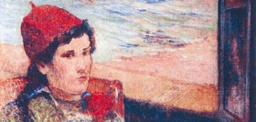 Femme devant une fenêtre ouverte, dite la Fiancée (Žena před otevřeným oknem, zvaná snoubenka) od Gaugina.