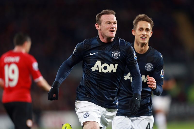 Hvězda Manchesteru United Wayne Rooney.