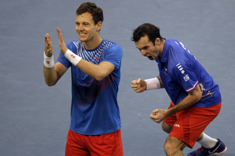 Tenisté Tomáš Berdych (vlevo) a Radek Štěpánek.