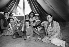 Palestinští uprchlíci u Bejrútu. Palestinští uprchlíci u Bejrútu.