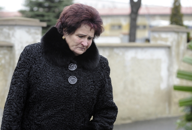 Světová rekordmanka ve vrhu koulí Helena Fibingerová, jedna z účastnic pohřbu Romana Housky.