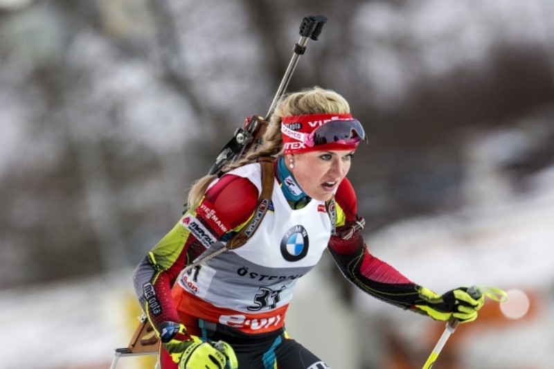 Vedoucí žena biatlonového Světového poháru Gabriela Soukalová.