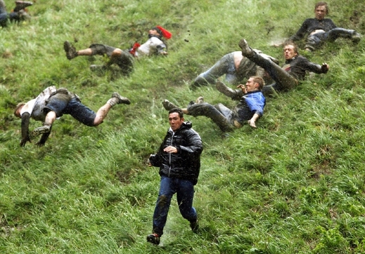 Brockworth Cheese Rolling Race.