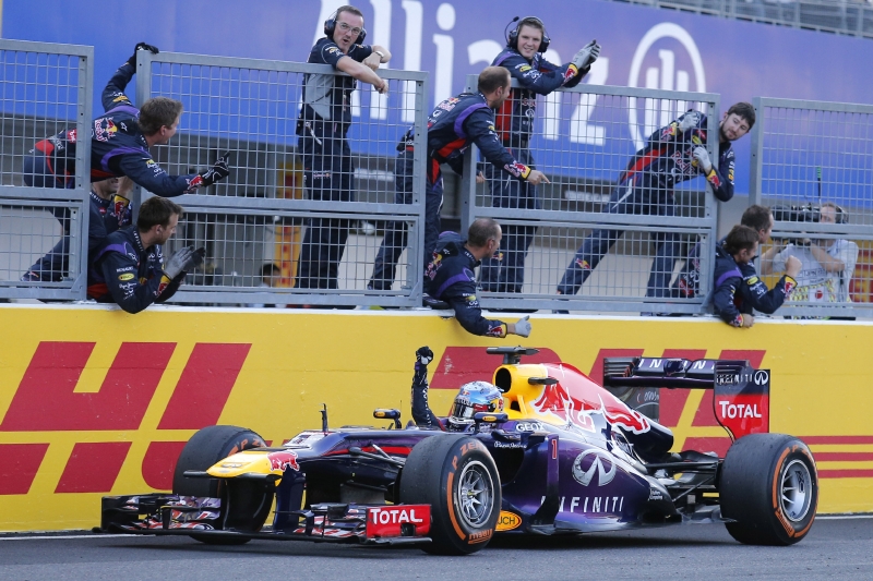 Letošní celkový vítěz Sebastian Vettel. Letošní celkový vítěz Sebastian Vettel.