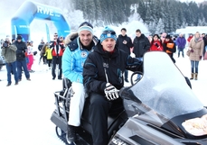 Na start sezony do Špindlerova Mlýna zavítal i moderátor Leoš Mareš.