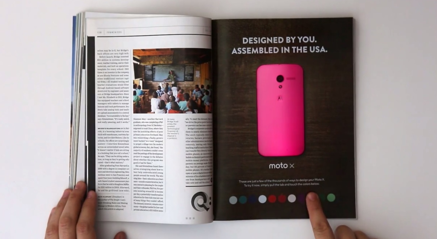 Inzerát na telefon Motorola. Inzerát na telefon Motorola.