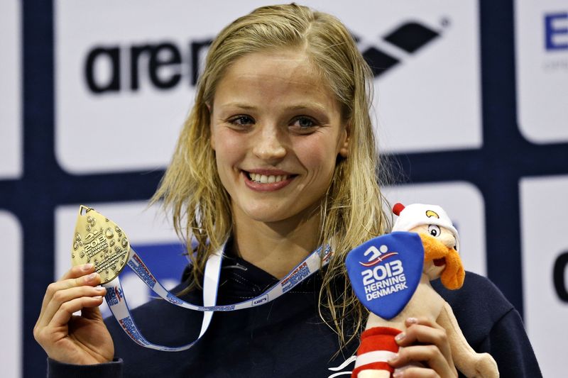 Plavkyně Simona Baumrtová. Plavkyně Simona Baumrtová.