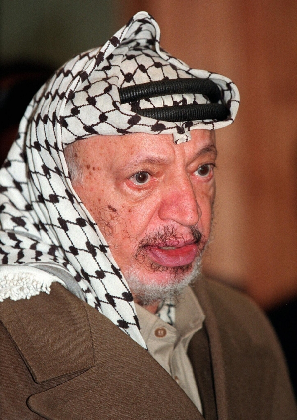 Palestinský vůdce Jásir Arafat. Palestinský vůdce Jásir Arafat.