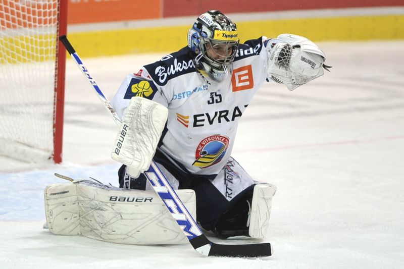 Brankář Vítkovic.