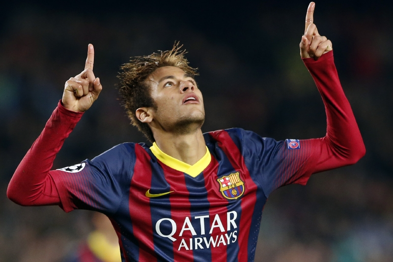 Brazilský fotbalový snajpr Neymar.