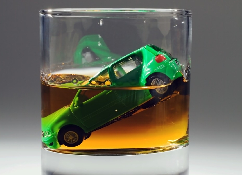 Když se řidičův mozek a smysly utopí v alkoholu. 