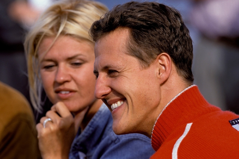 Michael Schumacher s manželkou Corinnou.