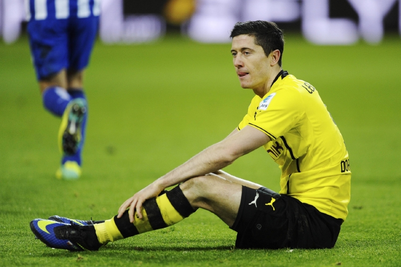 Dortmundský útočník Robert Lewandowski.