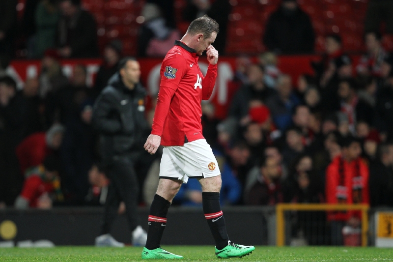 Zklamaný Wayne Rooney.