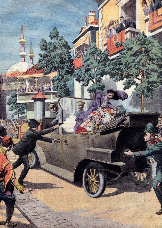 Za bezprostřední příčinu první světové války je uváděn sarajevský atentát na následníka rakouského trůnu Františka Ferdinanda d'Este.
