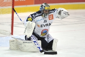 Brankář Vítkovic Filip Šindelář.