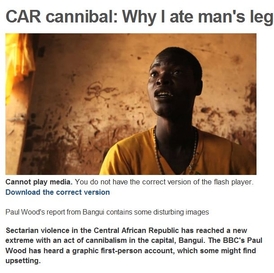 Muž, který si říká Šílený pes, se uchýlil ke kanibalismu (repro web BBC).