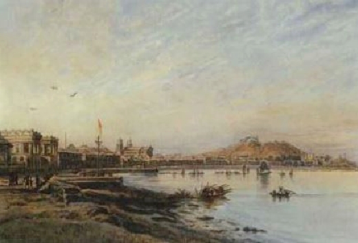 Macao na obraze německého malíře Eduarda Hildebrandta (1817-1868).